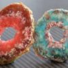 Finished Candy Agate Slices - pink agate and blue agate