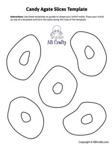 Image of template to make molds for candy agate slices