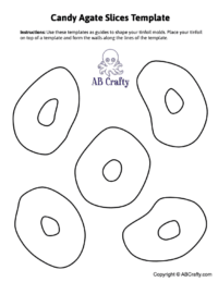 Image of template to make molds for candy agate slices