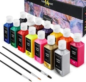 Magicfly Permanent Soft Fabric Paint Set with Gold and Silver