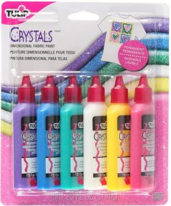Tulip Washable Crystals Glitter Fabric Paint Set