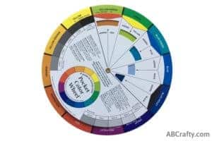 color wheel showing adding red to yellow-green to make brown