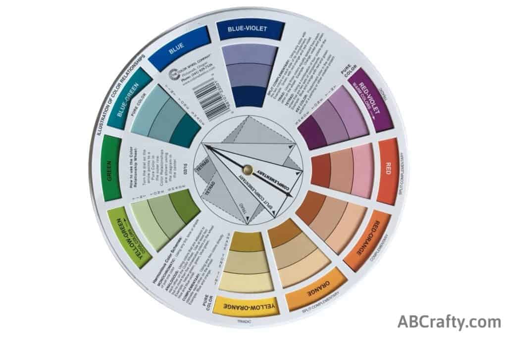 color wheel showing complimenting colors of blue-violet and yellow-orange