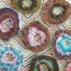 colorful rock candy agate slices resembling pink agate, purple agate, blue agate, green agate, and yellow agate