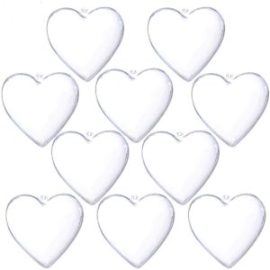 hearts plastic fillable ornaments