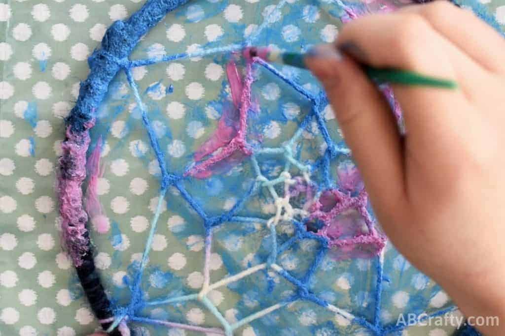 Painting galaxy dream catcher