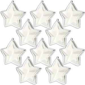 stars plastic fillable ornaments