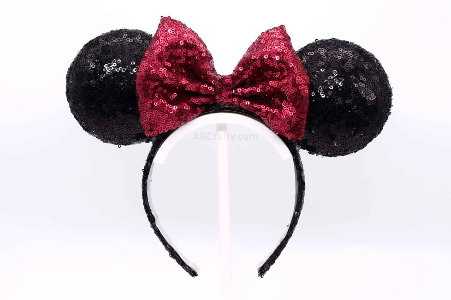 DIY Light Up Minnie Mouse Ears No Sew DIY Disney Ears AB Crafty