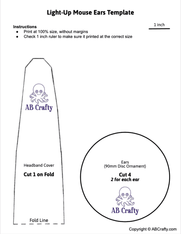 Free 1 Inch Headband Template Printable