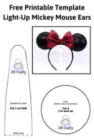 Mouse Ears Template Mouse Ears Template