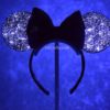 Minnie mouse ears lit up in the dark