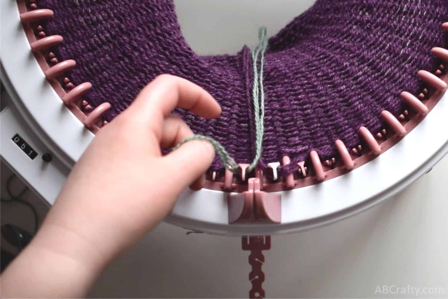 Sentro Knitting Machine Reversible Hat Easy Instructions AB Crafty