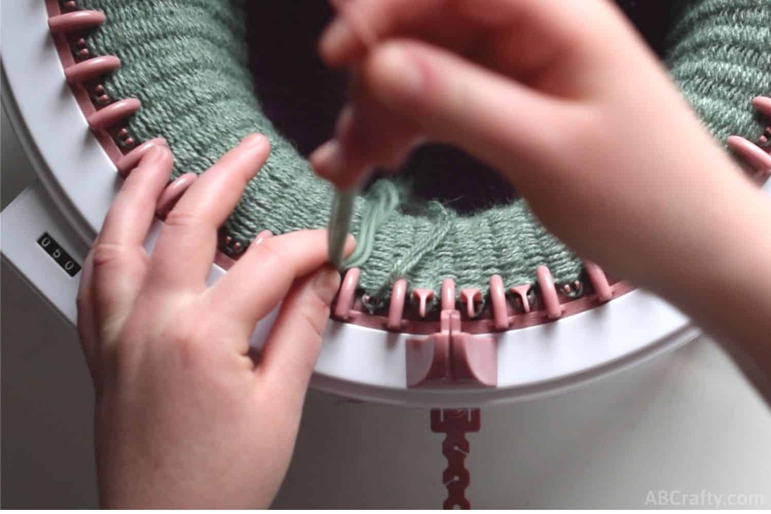 Sentro Knitting Machine Reversible Hat Easy Instructions AB Crafty