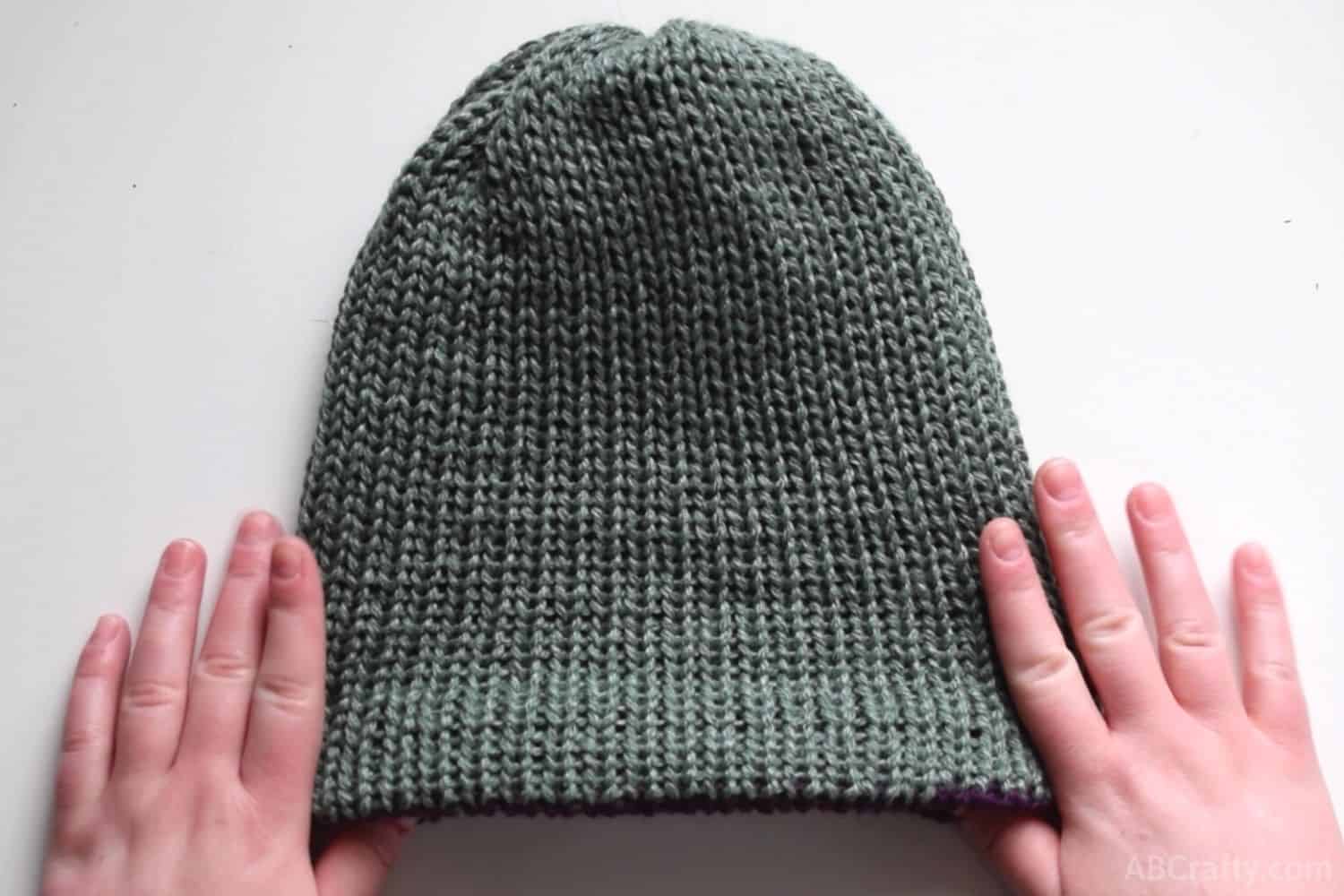 got a sentro knitting machine and decided to make a beanie for my firs