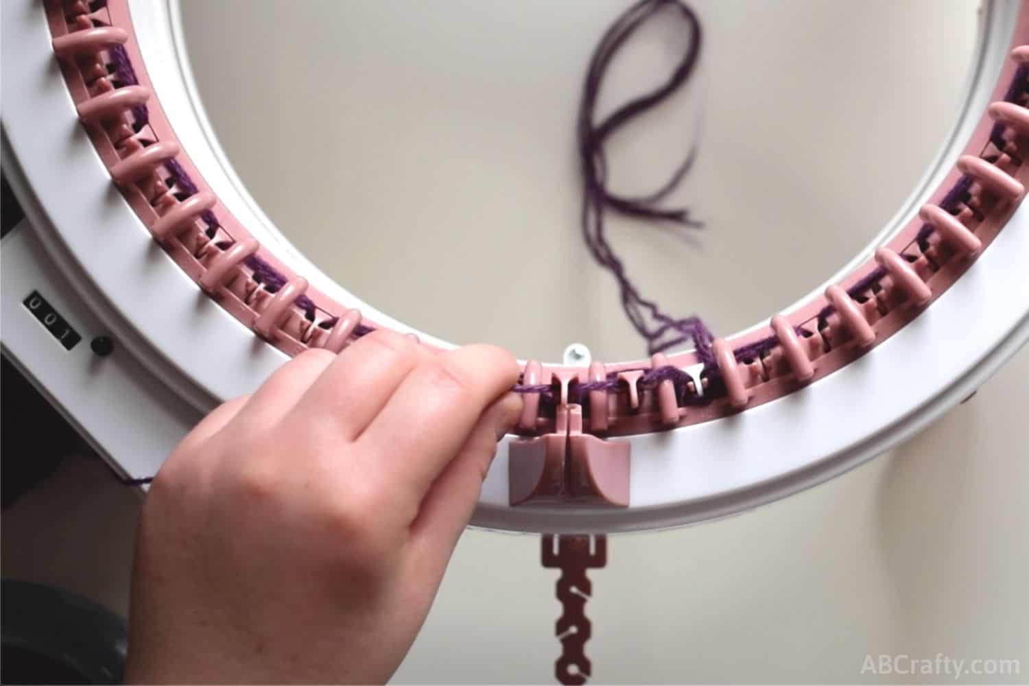 Sentro Knitting Machine Reversible Hat Easy Instructions AB Crafty