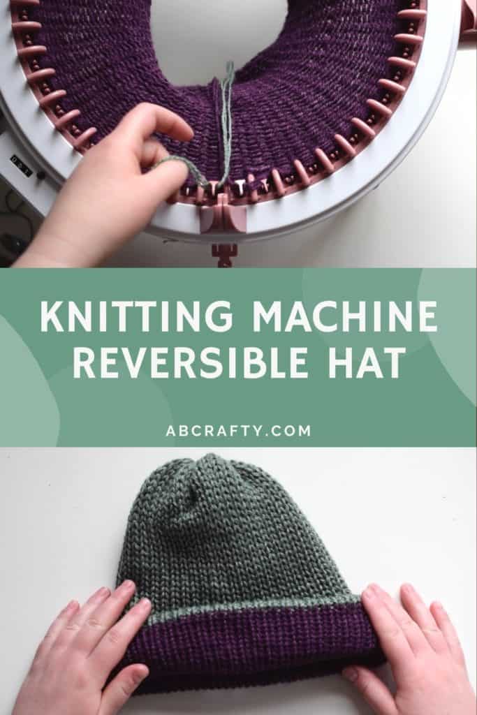 Sentro Knitting Machine Reversible Hat Easy Instructions AB Crafty