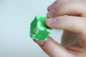 unbaked eraser in the shape of a slime block without the face