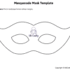 image of a printable masquerade mask template from ab crafty
