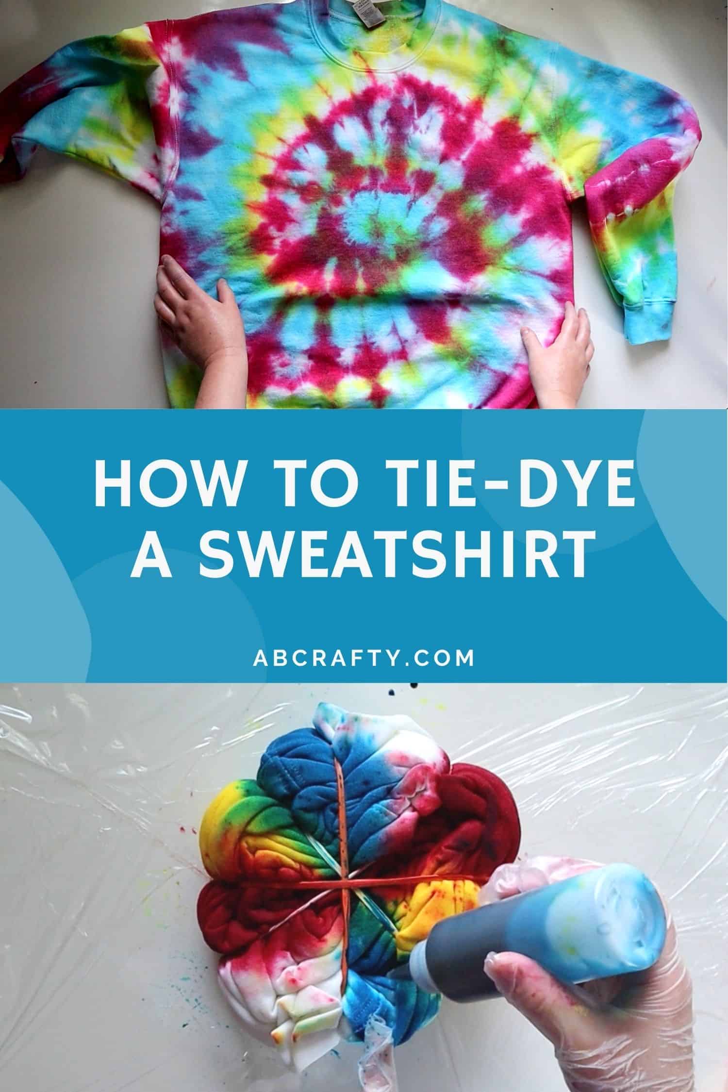 tie dye sweatshirt tutorial