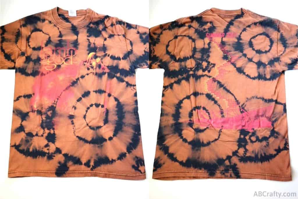 Space Vs Tie Dye Pattern Clash T - Folded and dyed fabric meets