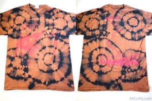 Bleach Tie Dye - Easy Steps to Reverse Tie Dye with Bleach - AB Crafty