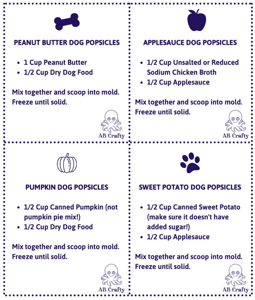 Frozen Dog Treats 4 Healthy Homemade Dog Treats AB Crafty