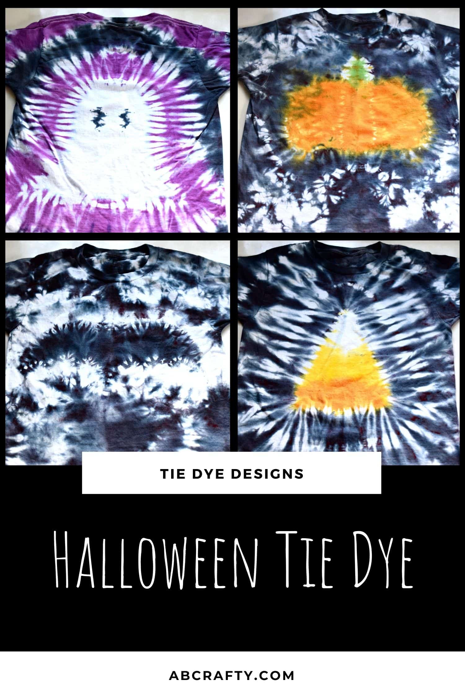 Halloween Tie Dye Patterns and Easy Instructions with Photos AB Crafty