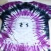 finished ghost tie dye shirt with purple and black stripes