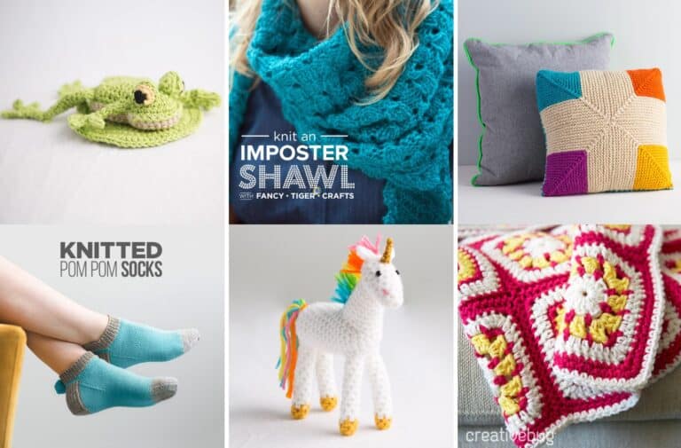 multiple examples of classes taught by creative bug, including different crochet and crafting classes