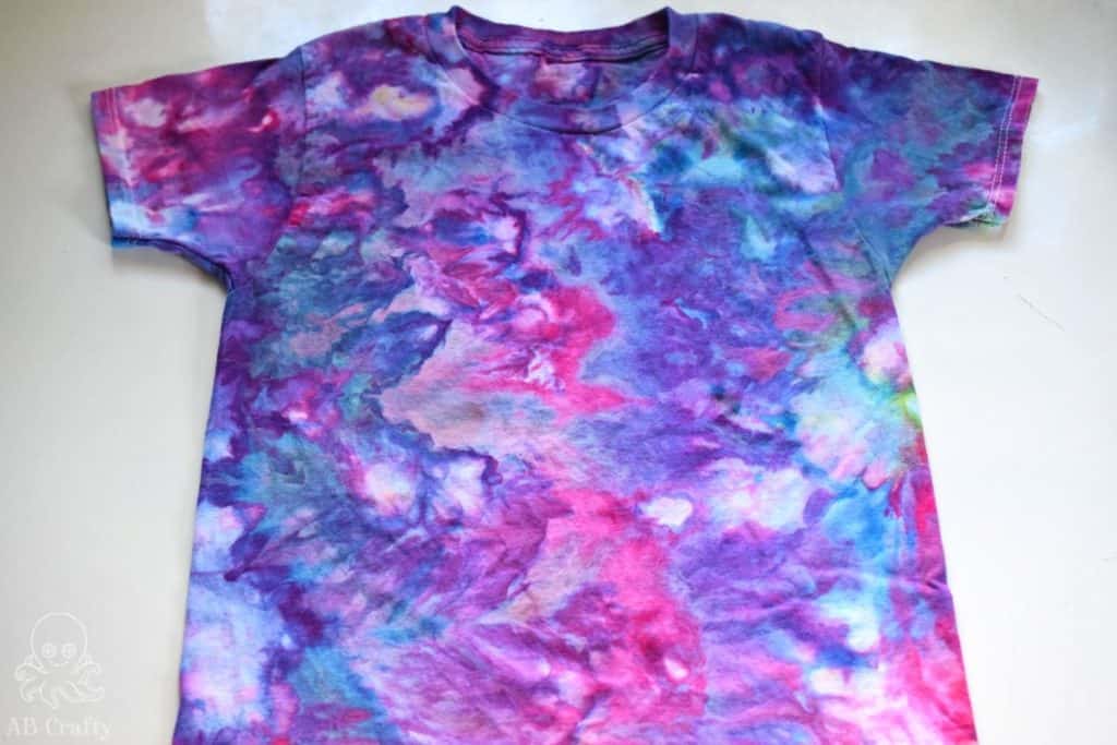 Unique handmade heavy weight t-shirt ice tie-dye colorful