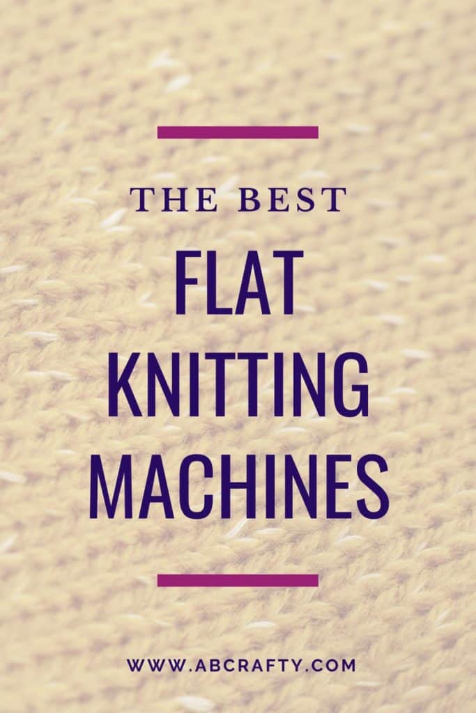 yellow knit fabric with the title "the best flat knitting machines"