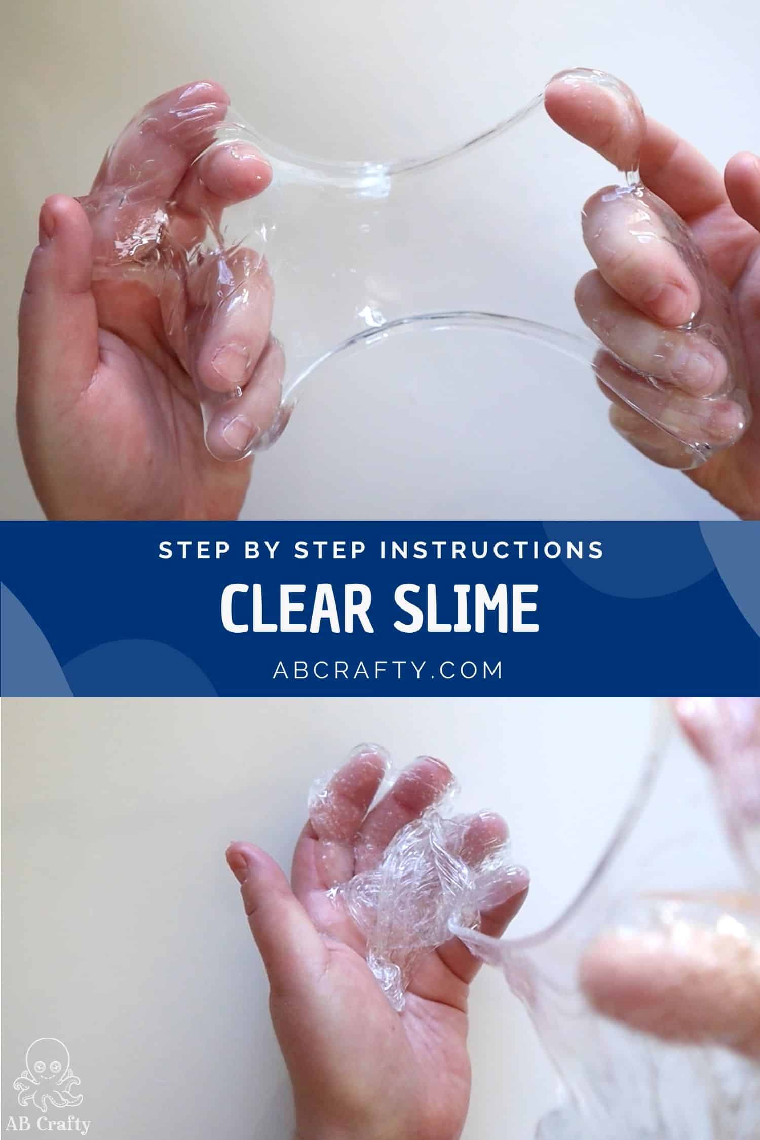 How to Make Easy Clear Slime Recipe - Best Clear Slime - Natural