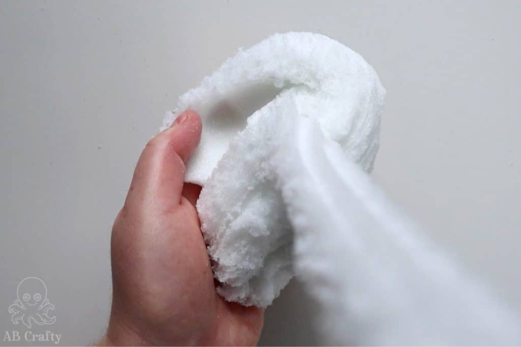 Instant snow slime #nickpainting #slime #slimemixing #snow, snow slime