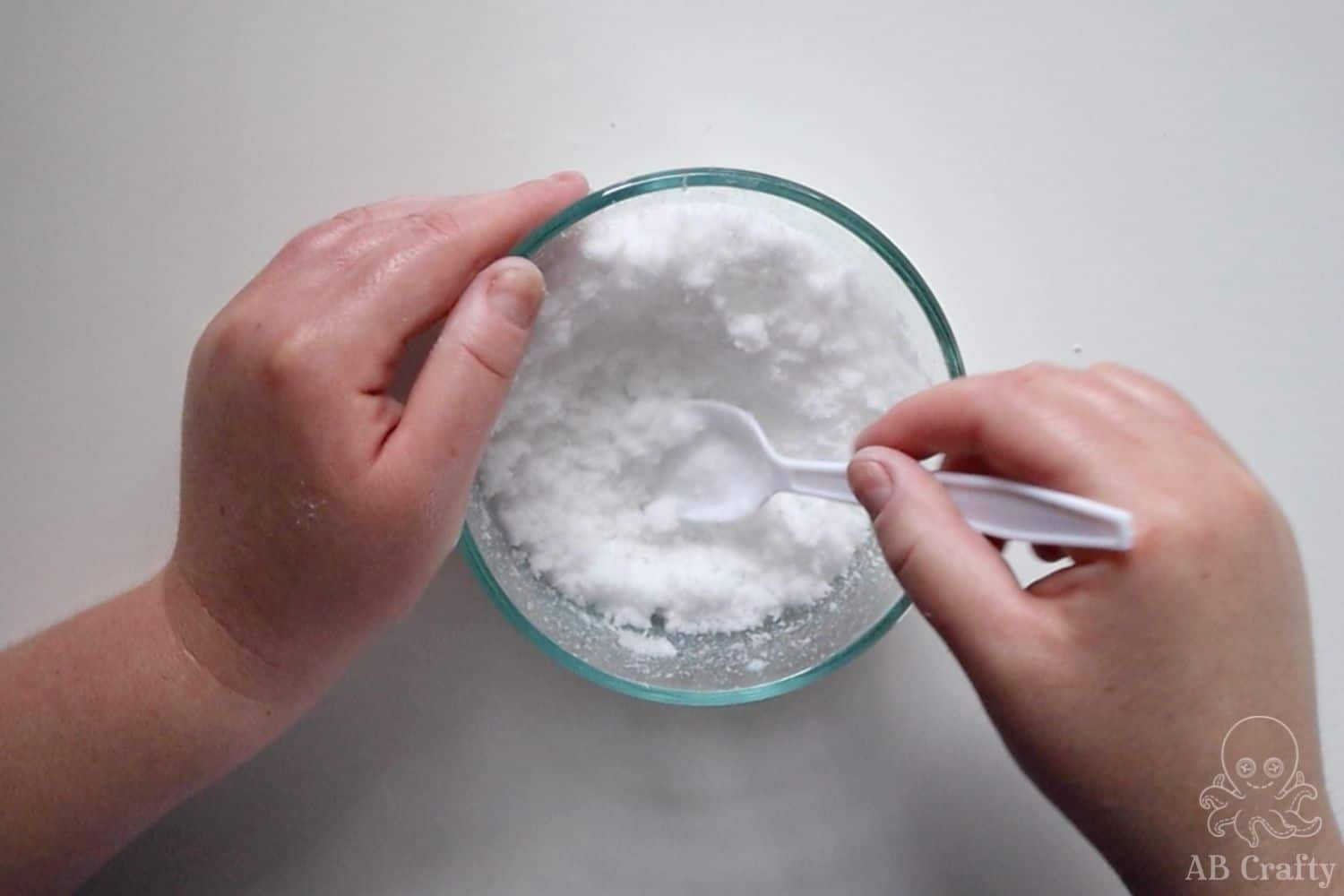 Snow Slime How to Easily Make Fluffy Snow Slime AB Crafty
