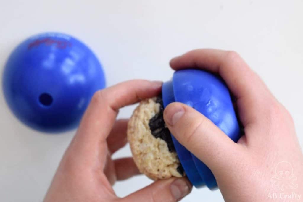 taking out the treat from the silicone mold