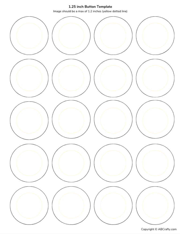 Printable Button Template