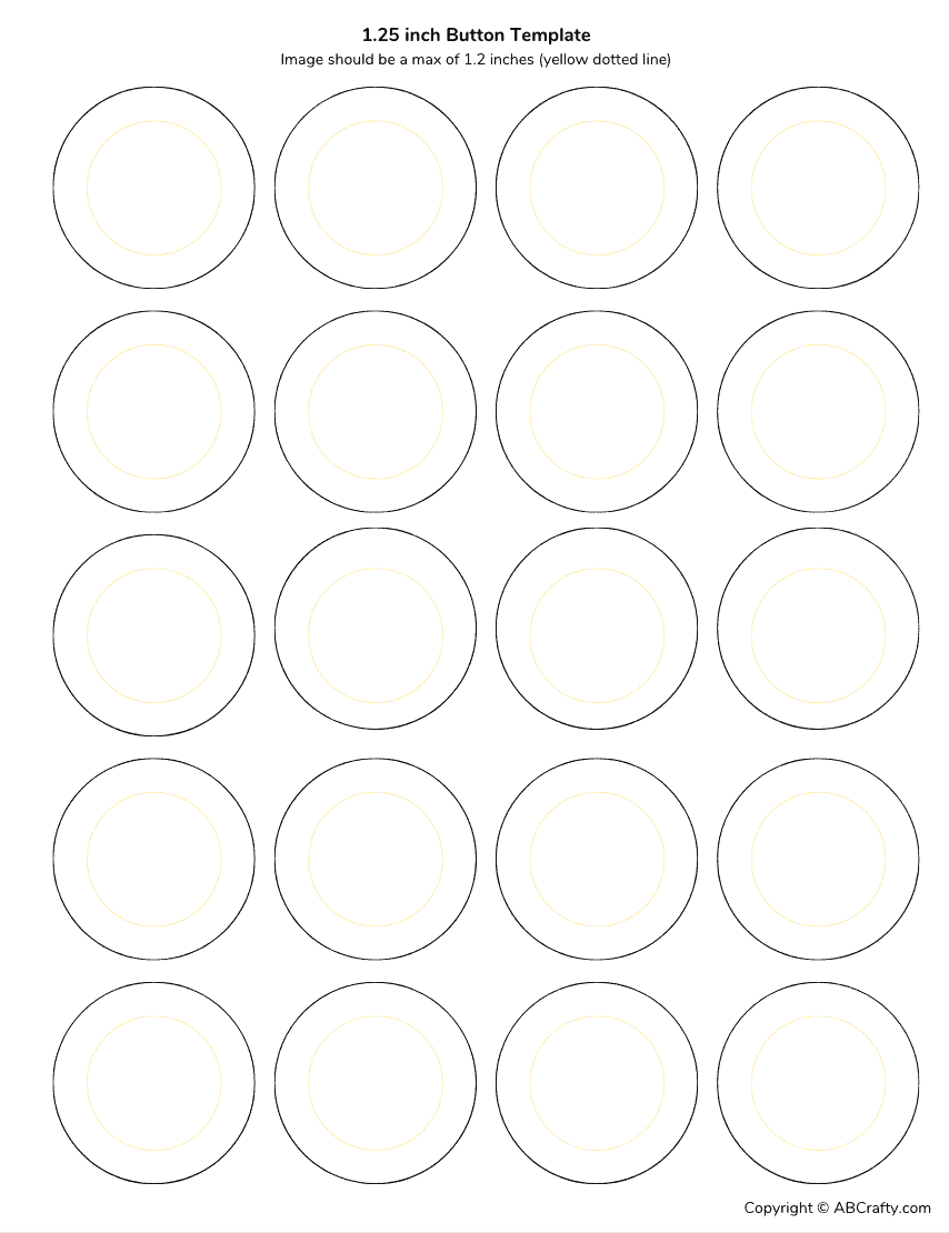 Button Template In 4 Sizes Free Download AB Crafty