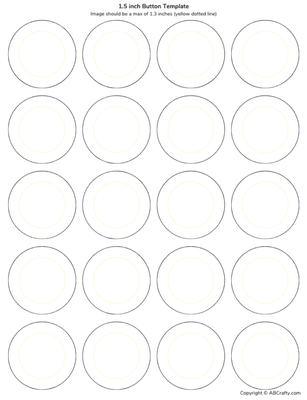 image of a 1.5 inch button template with guide lines