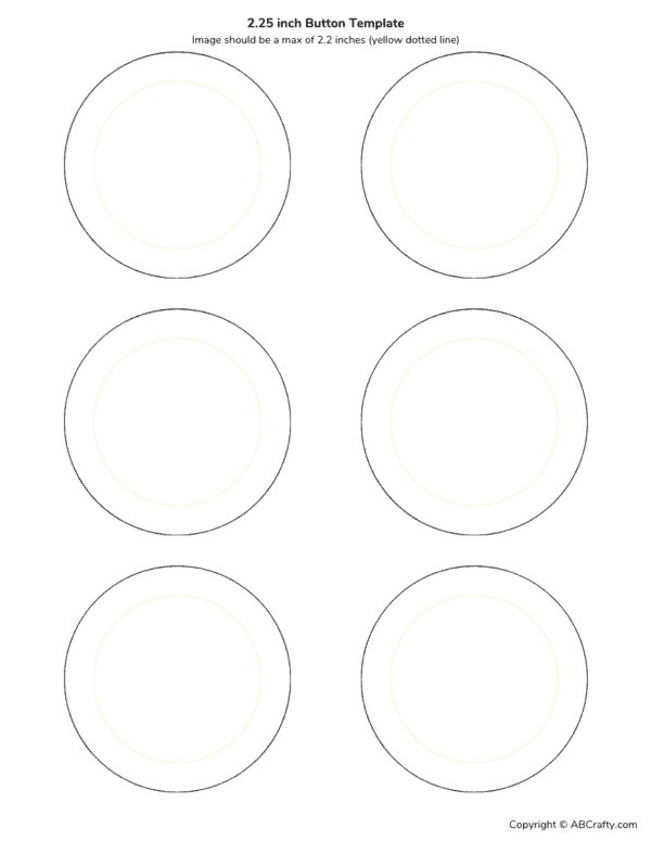 image of a 1.25 inch button template with guide lines