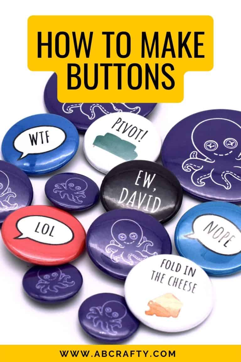 How to make buttons easy diy button pins ab crafty