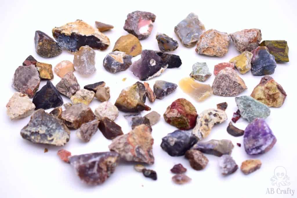 various stones from one bag of the tumble bee kit