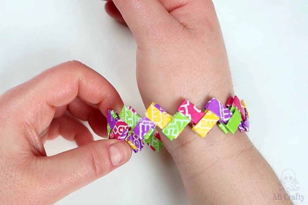 sliding on the starburst wrapper bracelet