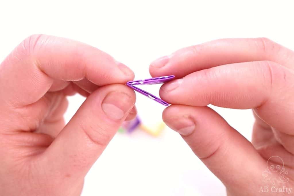 folded purple candy wrapper