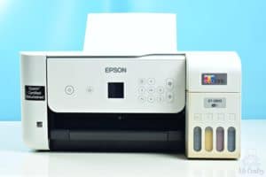 epson ecotank printer filled with sublimation ink and sublimation paper