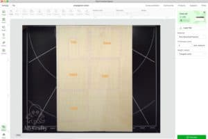 xtool creative space UI showing laser cut propagation station template over the image of the plywood