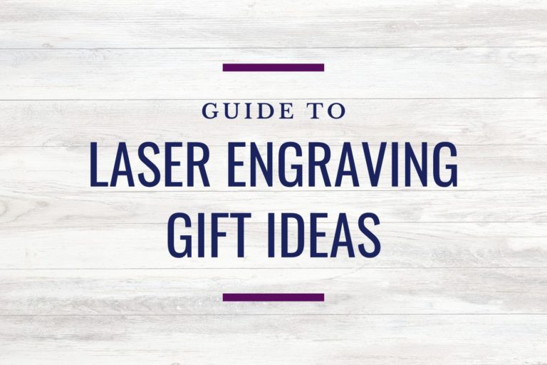 light wood background with the title "guide to laser engraving gift ideas"