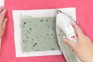 ironing the seed paper