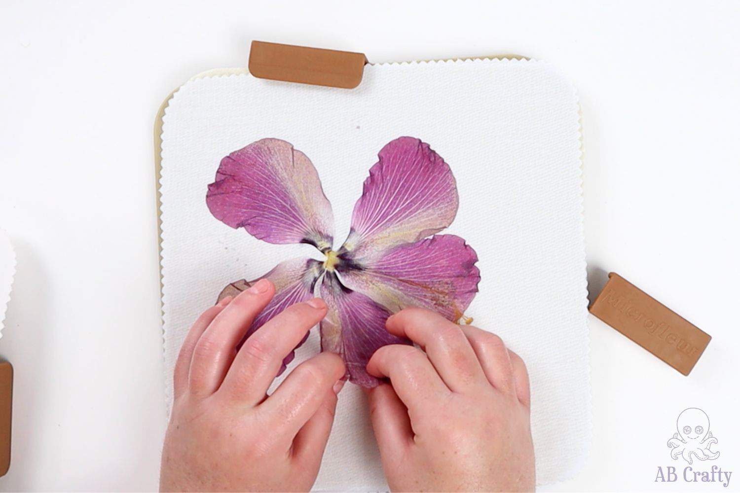 How to Press Flowers in Minutes | Microwave Flower Press - AB Crafty